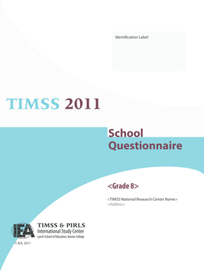 TIMSS 2011 School Questionnaire