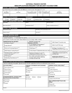 USDA Web Application Security Access Request Form
