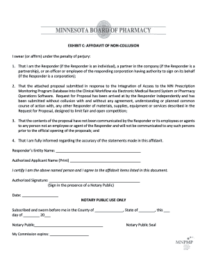 Affidavit of Non-Collusion