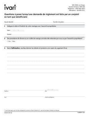 Questions à poser lorsqu’une demande de règlement est faite par un conjoint en tant que bénéficiaire