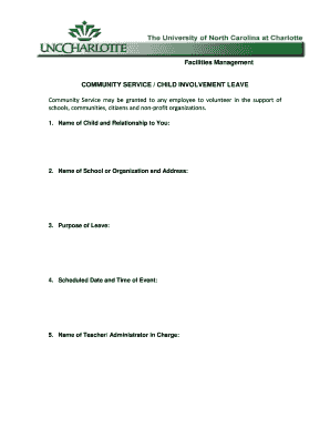 Child Involvement Leave Request Form