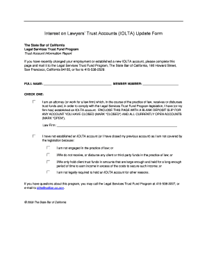 California IOLTA Update Form