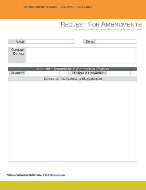 Request Form Amendments RFA Amendments Form - lands wa gov
