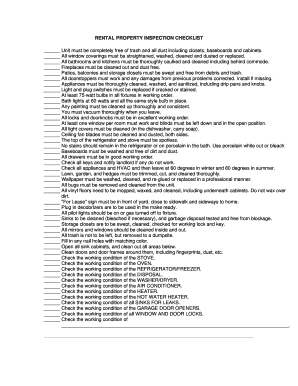 Rental Property Inspection Checklist