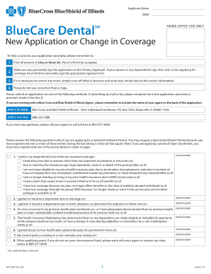 BlueCare Dental Application Form