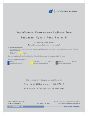 Sundaram Hybrid Fund Series-M Application Form