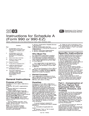 Instructions for Schedule A (Form 990 or 990-EZ)