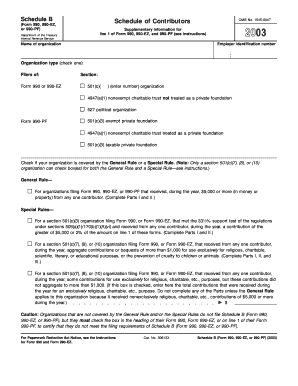 Schedule B Form 990 Contributor Information