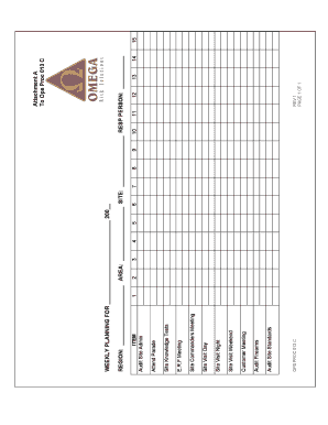 Weekly Planning Form