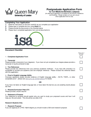 Postgraduate Application Form