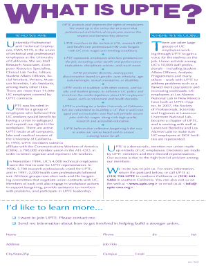 UPTE Union Membership Application