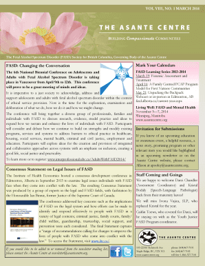 FASD Conference Invitation and Newsletter