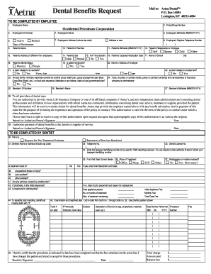 Dental Benefits Claim Form