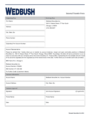 External Transfer Form