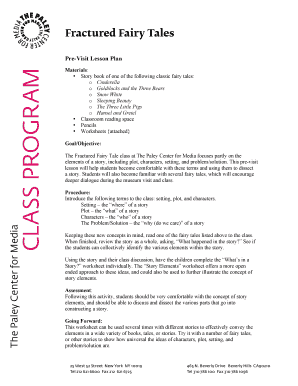 Fractured Fairy Tales Lesson Plan