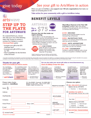 ArtsWave Donation Form