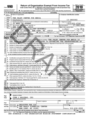 Form 990 Return of Organization Exempt From Income Tax