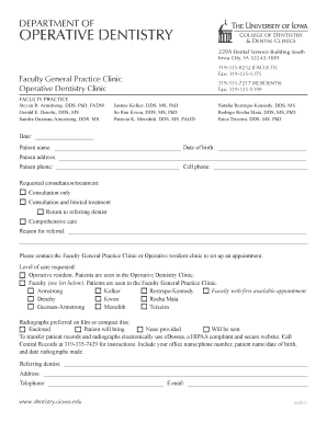 Dental Patient Referral Form