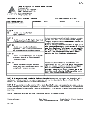 California Health Benefits Enrollment Form