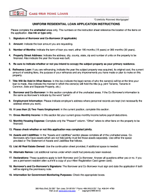Uniform Residential Loan Application