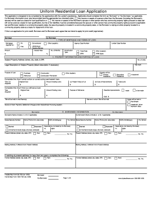Uniform Residential Loan Application
