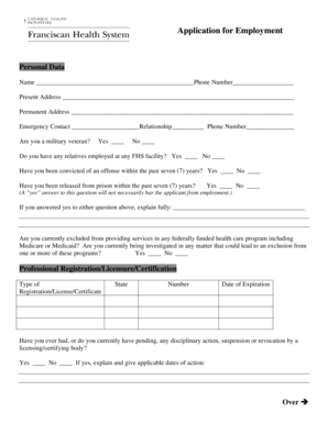 Employment Application Form