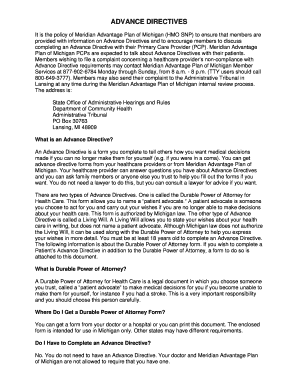 Michigan Durable Power of Attorney for Health Care