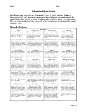 Independent Novel Project