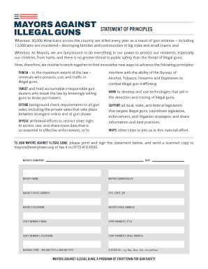 Mayor's Statement Against Illegal Guns