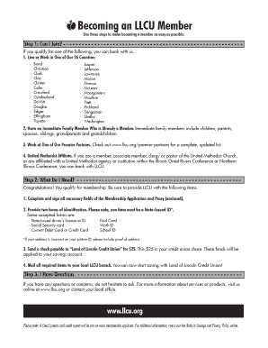 Land of Lincoln Credit Union Membership Application