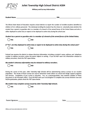 Military and Survey Information Form