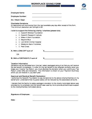 Workplace Giving Form