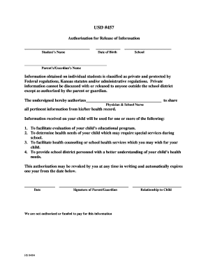 Authorization for Release of Information