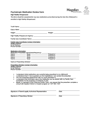 Psychotropic Medication Review Form