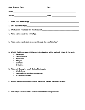 App Request Form