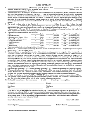 Ohio Sales Contract with Addendums