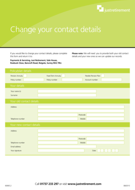 Change of Contact Details Form