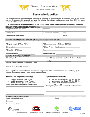 Formulário de pedido