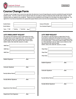 Course Change Form