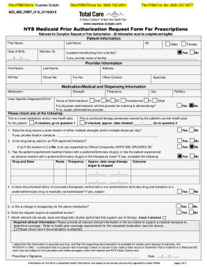 NYS Medicaid Prior Authorization Request Form