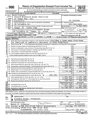 Form 990 Return of Organization Exempt From Income Tax