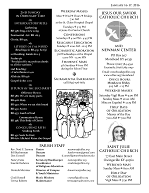 Church Bulletin Template