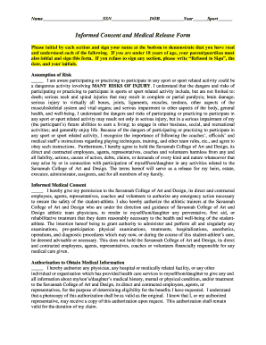 Informed Consent and Medical Release Form