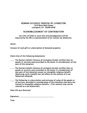 Acknowledgment of Contribution