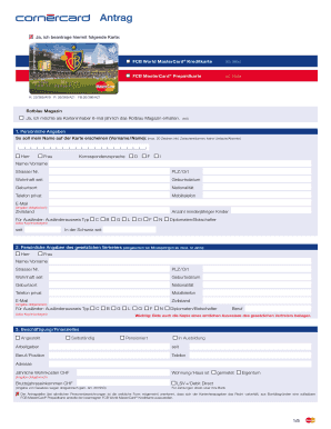 Antrag für FCB MasterCard