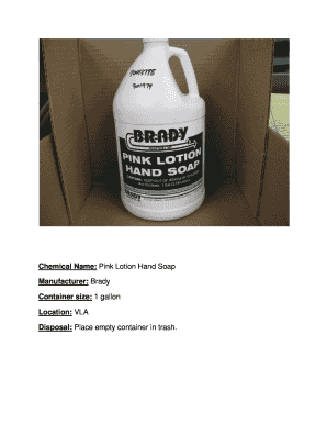 Material Safety Data Sheet for Pink Lotion Hand Soap