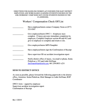 Workers' Compensation Claim Form DWC 1