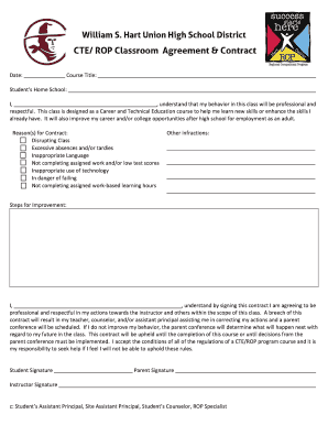 Student Behavior Contract