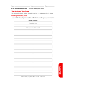 Geologic Time Scale Worksheet