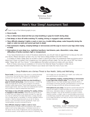 Sleep Problem Assessment Tool